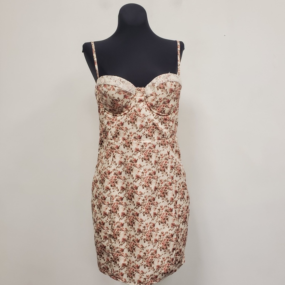 Windsor Womens 90S Country Chic Cottagecore Lace Trim Coquette Mini Dress Size S